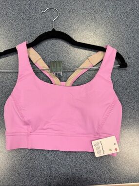lululemon athletica Pink & Beige Padded Sports Bra